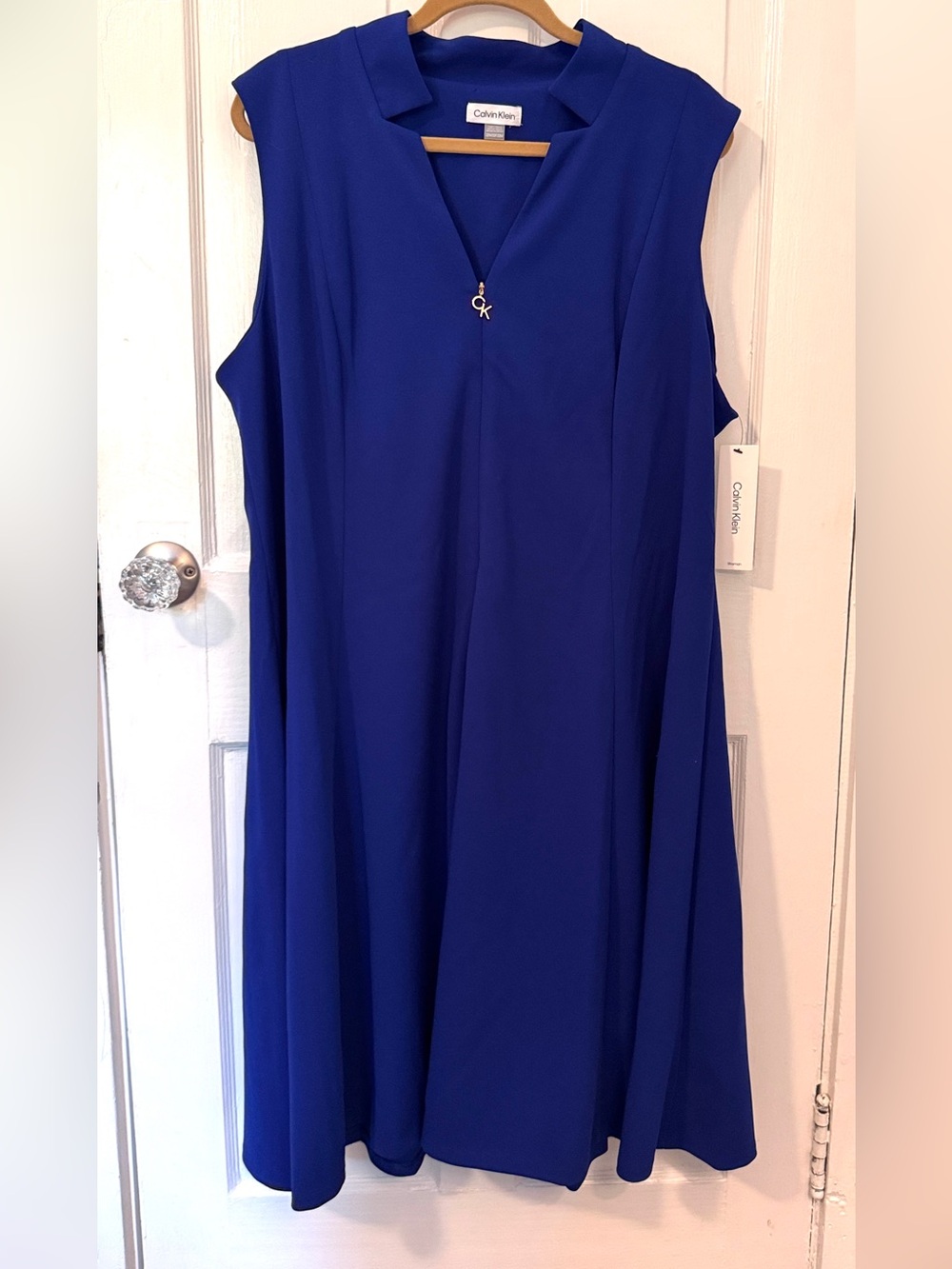 Calvin Klein Royal Blue Sleeveless A-Line Dress 2x